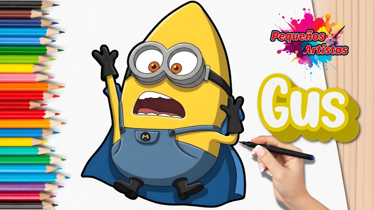 Dibuja a GUS de Mi Villano Favorito 4 🍌 Mega Minion 🦸‍♂️ Tutorial de dibujo fácil para niños