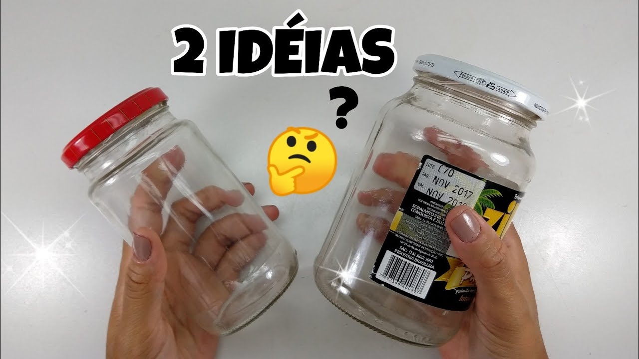 2 IDÉIAS INCRÍVEIS COM POTE DE VIDRO ♥️