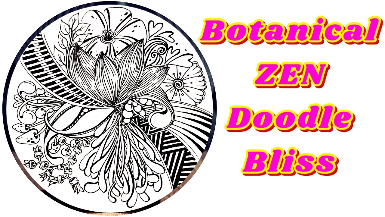 From Plant to Pattern: Zentangle Garden Step by Step drawing tutorial || How To Guide 禪繞畫花園