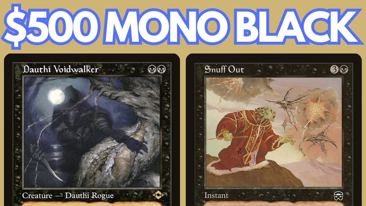 ALWAYS BET ON BLACK! Legacy Mono Black Aggro with NO RESERVE LIST cards. MTG MTGO League