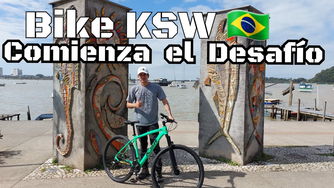 Probando la Bike KSW xlt 100 en Itajaí Santa Catarina Brasil. 