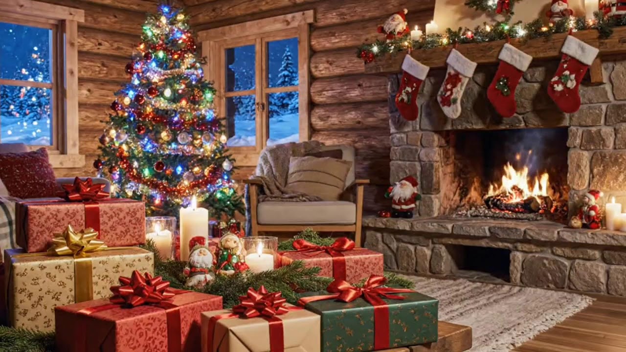 🎄 Rustic Cabin Christmas Jazz – Cozy Fireplace Instrumental for Winter Evenings