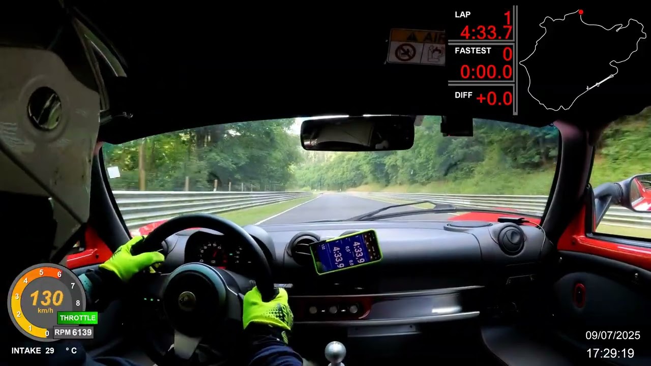 Lotus Exige Sport 350 V6 Nürburgring Nordschleife touristenfahrten BTG 09/07/2025