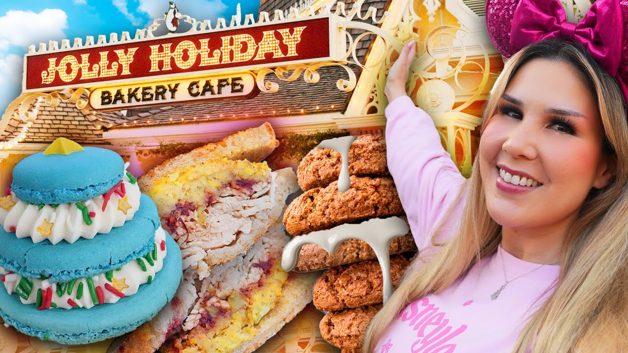Lunch at Disney Favorite JOLLY HOLIDAY & Brand New Cookie Dough Dessert! Disneyland Vlog 2025