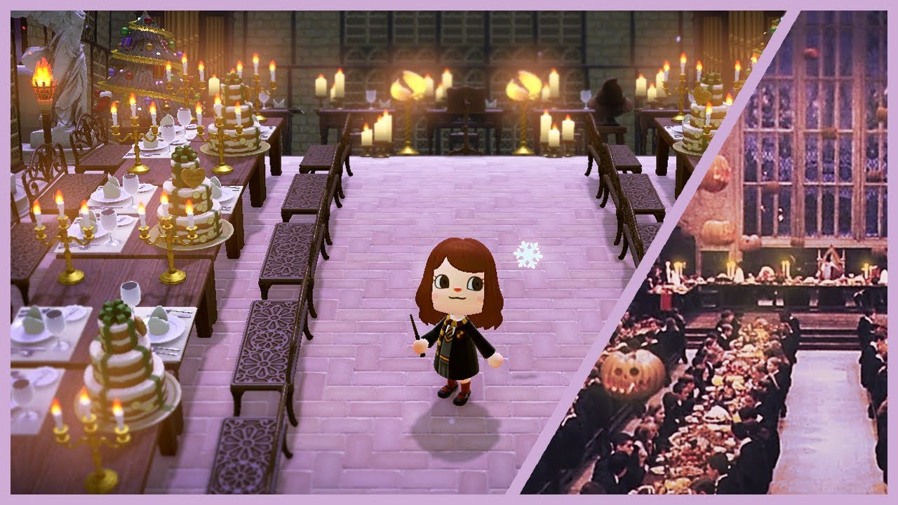 🕯️모동숲 | 섬 꾸미기 | 해리포터 그레이트 홀 (연회장)을 함께 꾸며봐요 🕯️