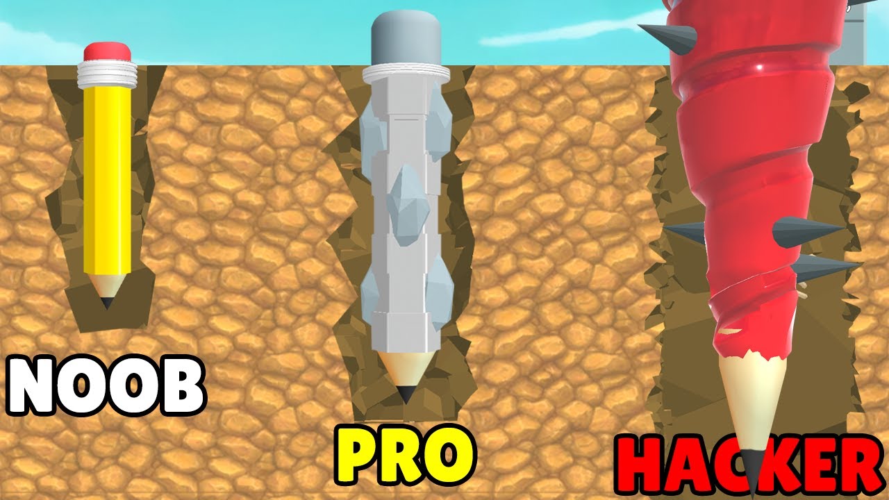 NOOB vs PRO vs HACKER in Pen Dig