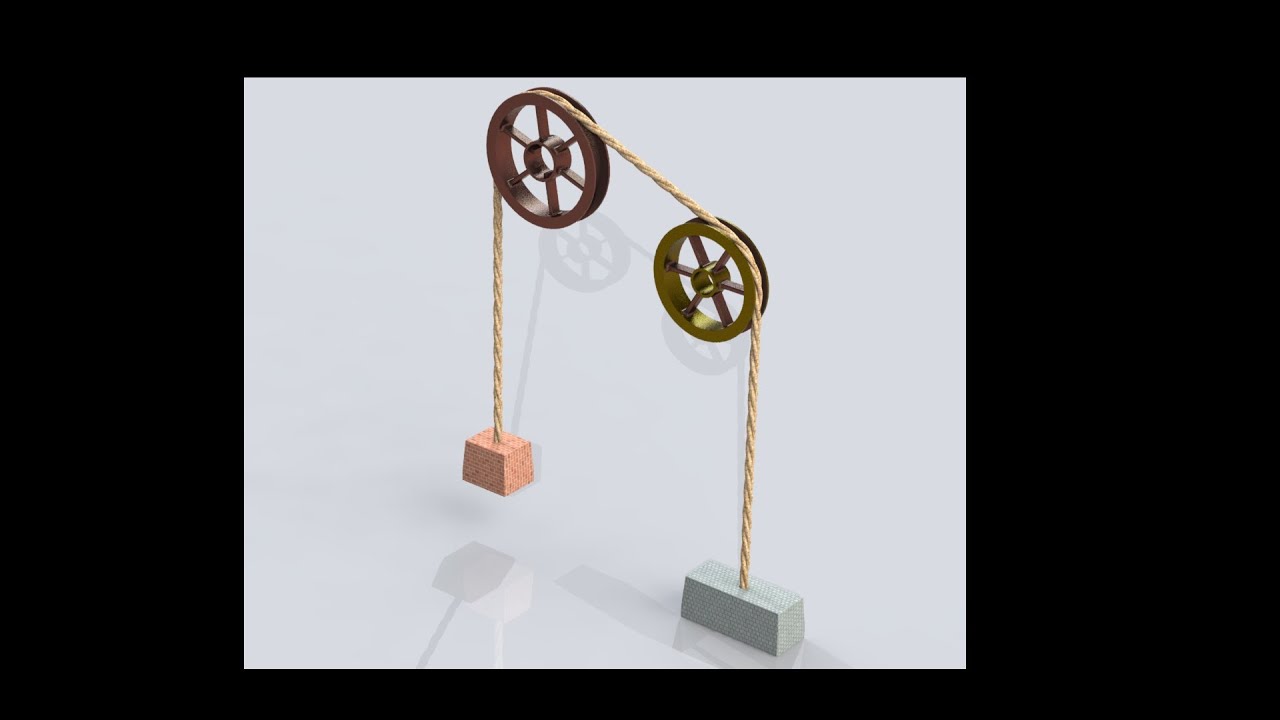 Rope Pulley Animation in SOLIDWORKS