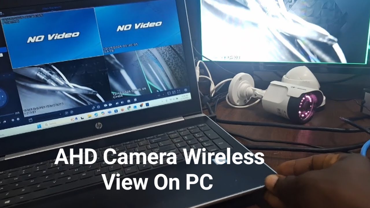 AHD CCTV Camera wireless view on computer through WiFi connection.