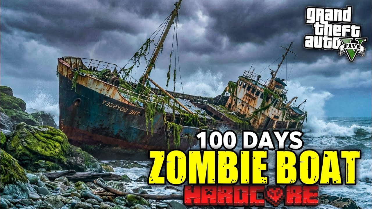 100 DAYS ON A BOAT IN A ZOMBIE APOCALYPSE IN GTA 5