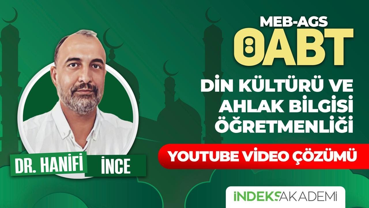 1 - 2026 ÖABT - Din Kültürü ve Ahlak Bilgisi - Deneme - I - Hanifi İNCE