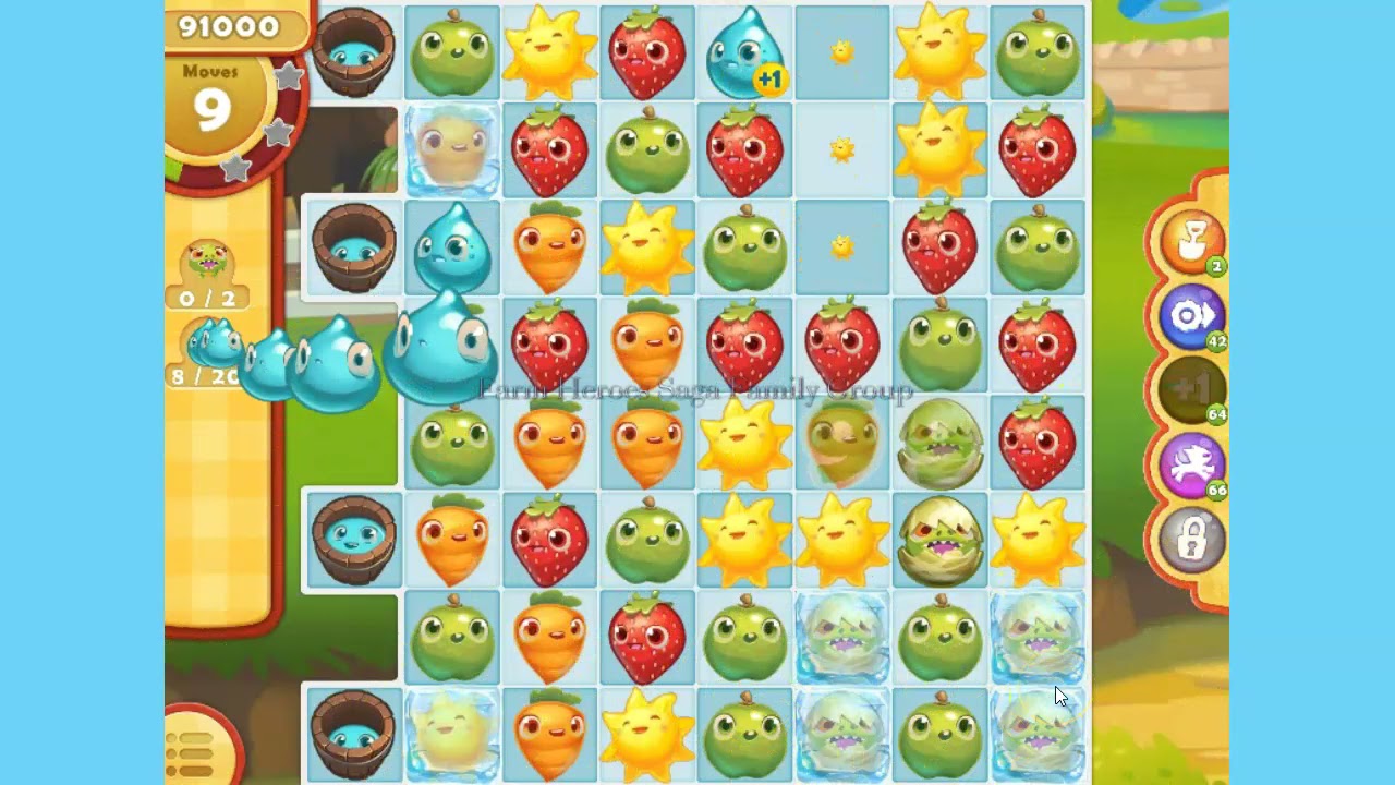 Farm Heroes Saga Level 327 No companion 3 Stars