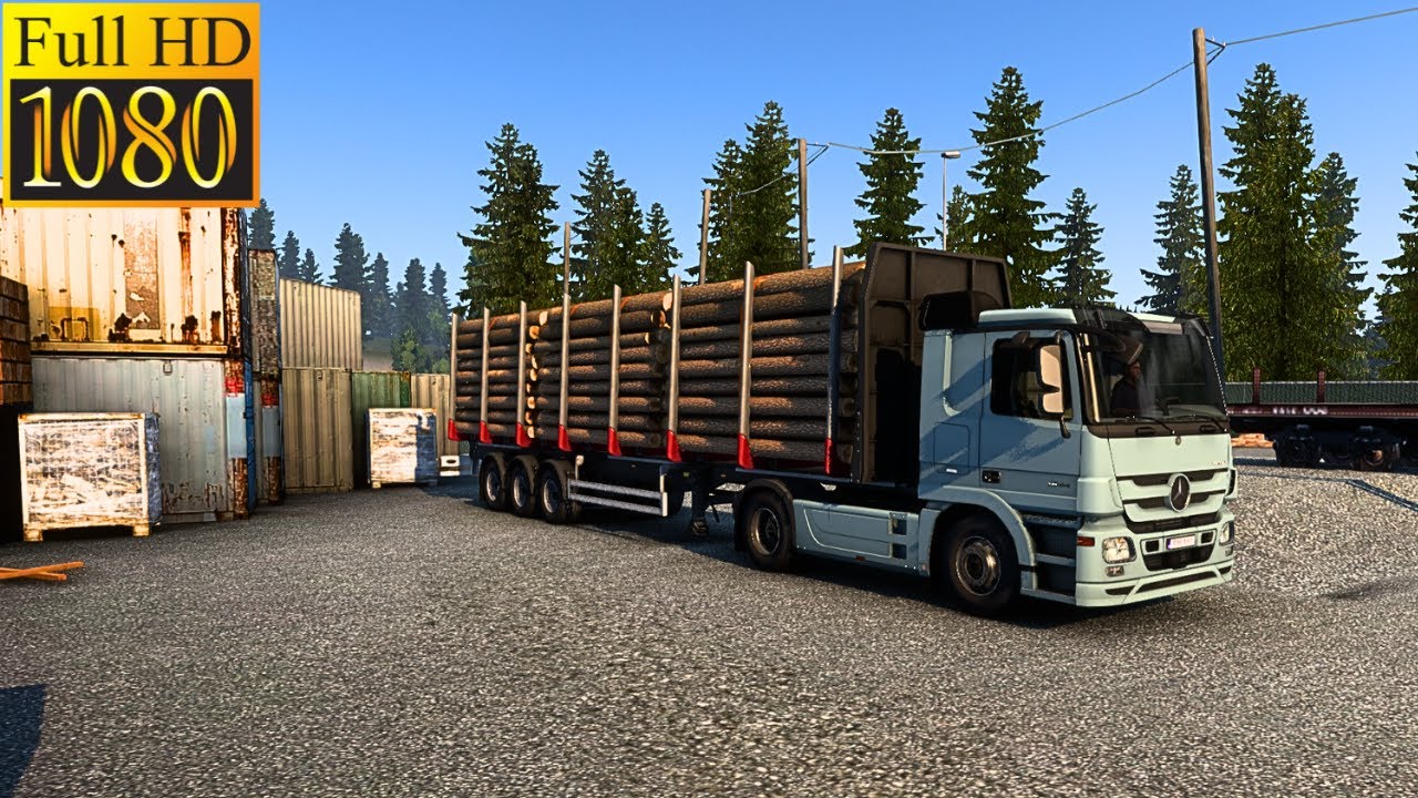 Belgium 202 KM Job - Mercedes Actors Low Roof - 435 hp - Euro Truck Simulator 2