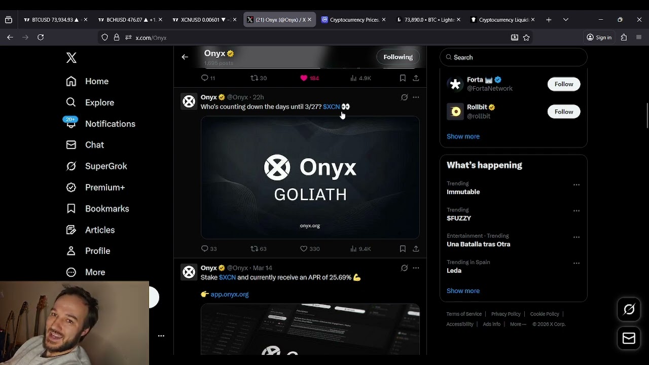 Прогноз цены XCN OnyxCoin: 16 марта