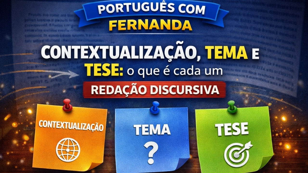 Contextualização, Tema e Tese: Pare de Confundir na Redação Discursiva