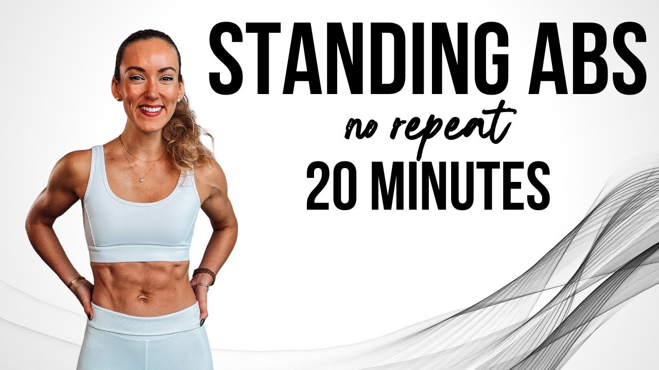 20 Minute Standing Abs Workout at Home || Dumbbells or Bodyweight || No Repeat Workout