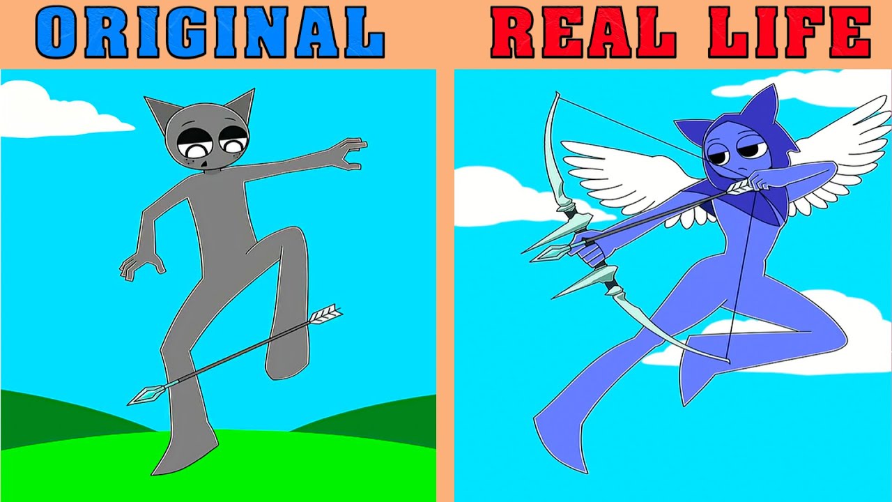 Gray falls in love with Jevin | Best TikToks of Incredibox Sprunki | REAL LIFE vs ORIGINAL