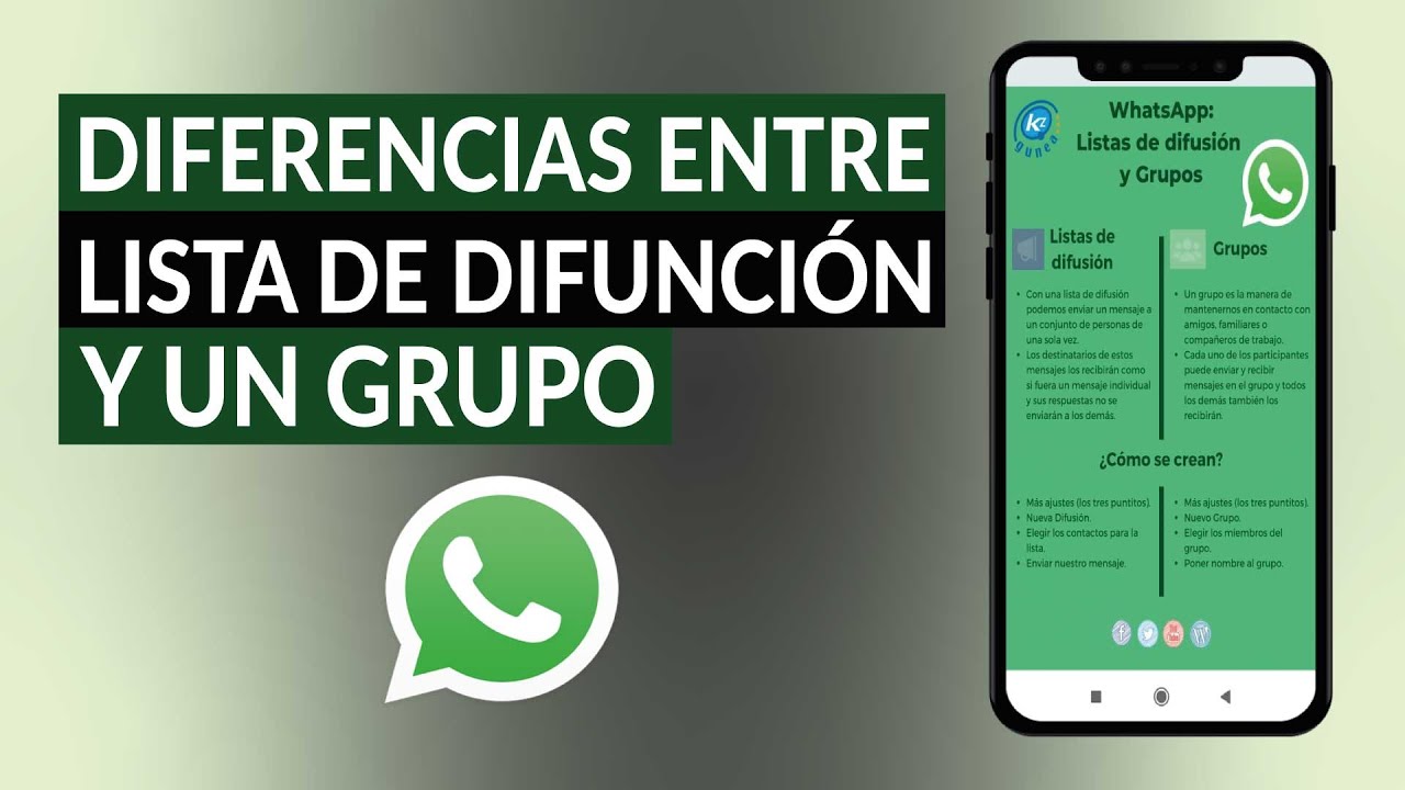 ¿Cuál es la Diferencia Entre una Lista de Difusión y un Grupo en WhatsApp?
