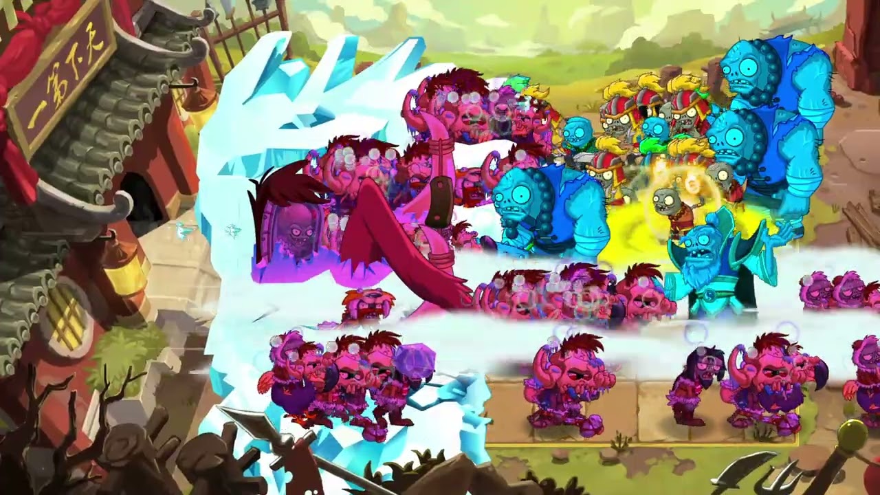 Pvz 2 Gardenless Qigong Master vs 2 Frostbite Caves Zomboss (part 7)