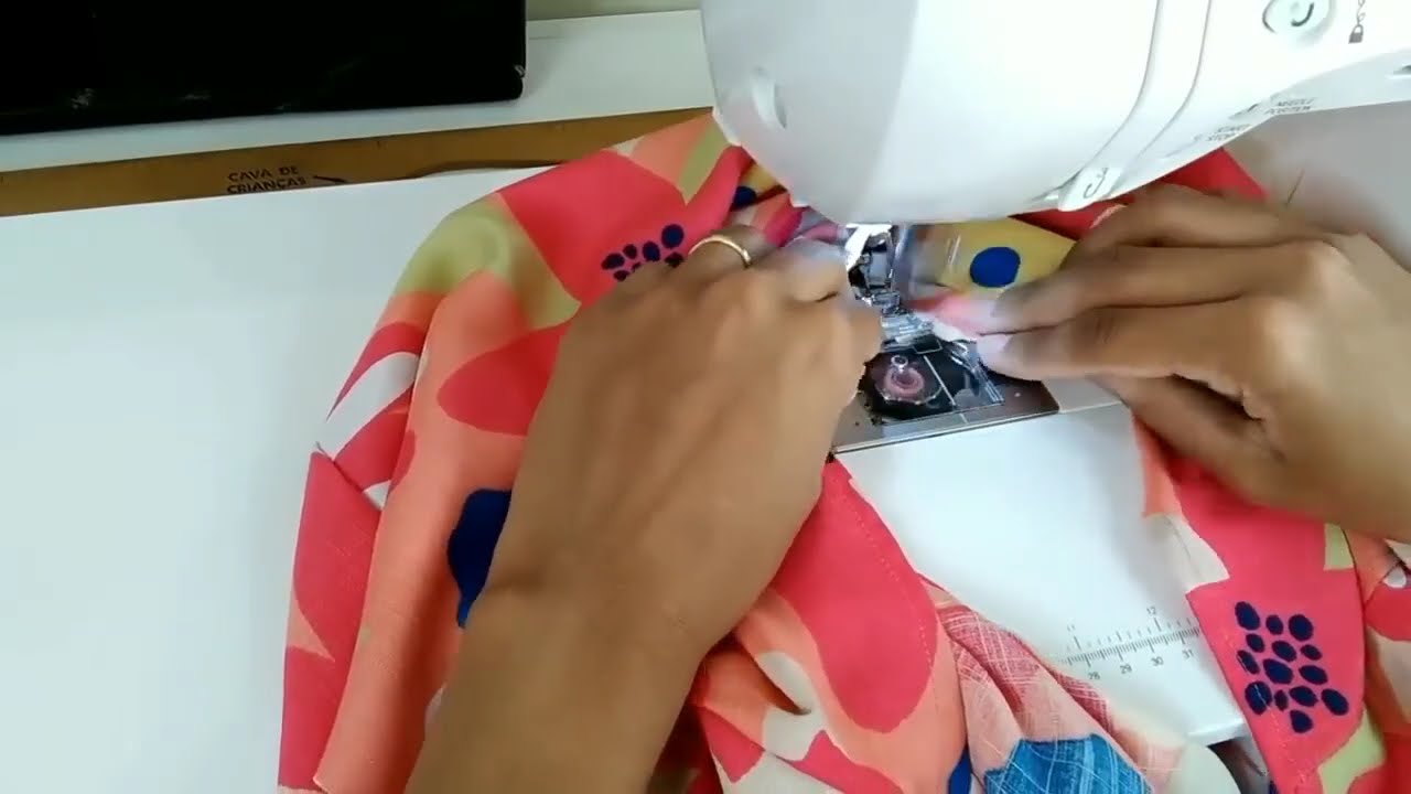 Cotura de Blusa com franzido no decote. Corte sem molde F&aacute;cil. DIY