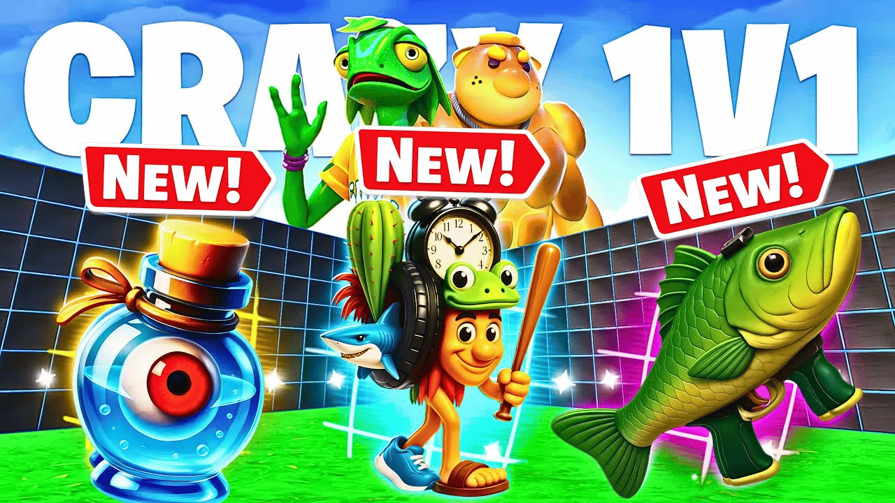 NEW WEAPONS CRAZY 1V1 FFA ALL GUNS & RIDES FORTNITE - ALL SECRETS LOCATIONS PART 37