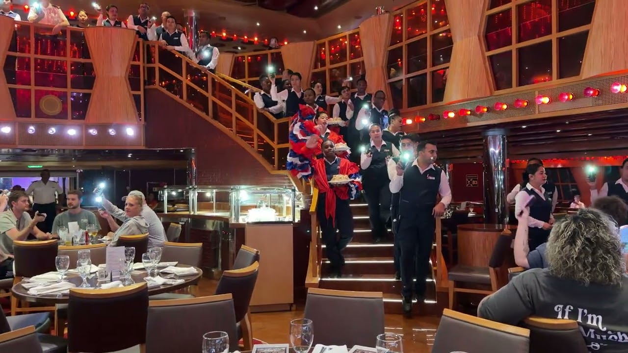 Carnival Dream Slow time Crimson Restaurant Leaving the Fun Ship and YMCA