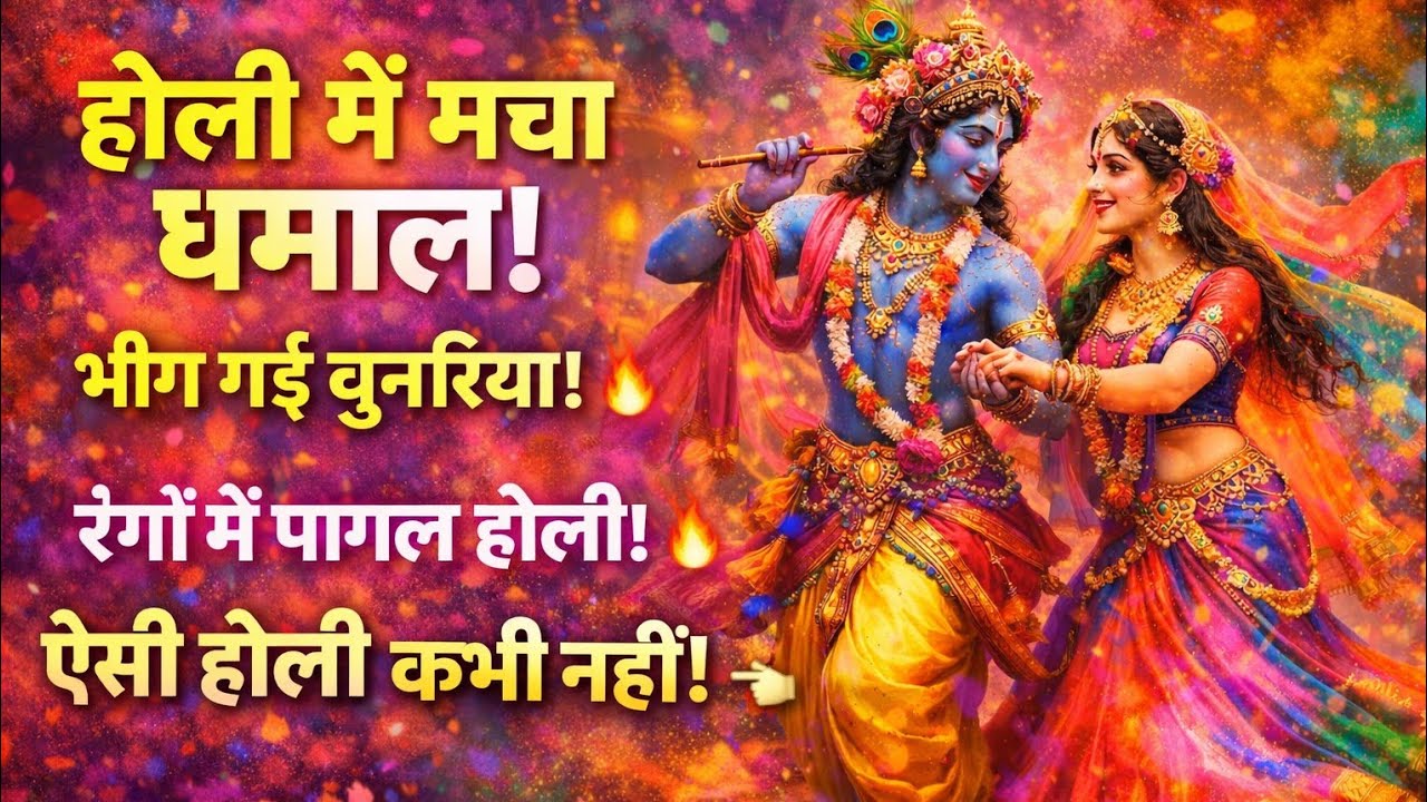 रंगों में डूबी चुनरिया रे 🌸 | New Holi Song 2026 | Holi Special Hindi Song | Holi Celebration Video