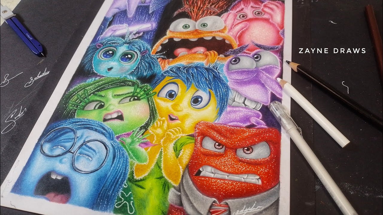 COMO DIBUJAR TODAS LAS EMOCIONES DE INTENSAMENTE 2 🤩 - zayne Draws