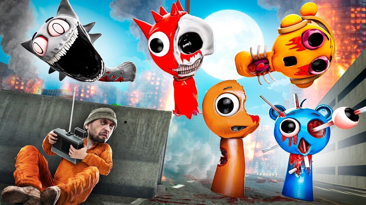 DESCUBRIMOS a INCREDIBOX SPRUNKI HORROR con UN DRON que lo CAPTURÓ | GARRY'S MOD