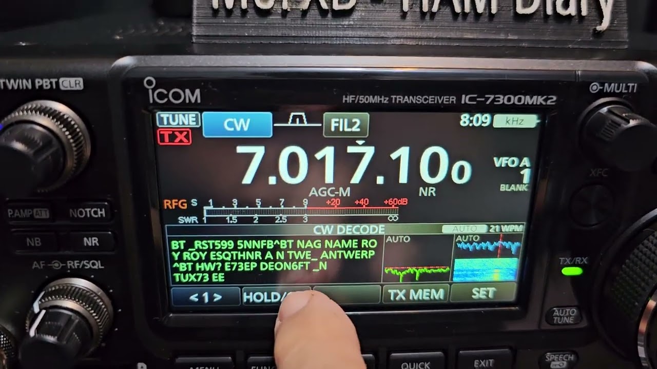 Декодирование CW на ICOM IC7300 MK2
