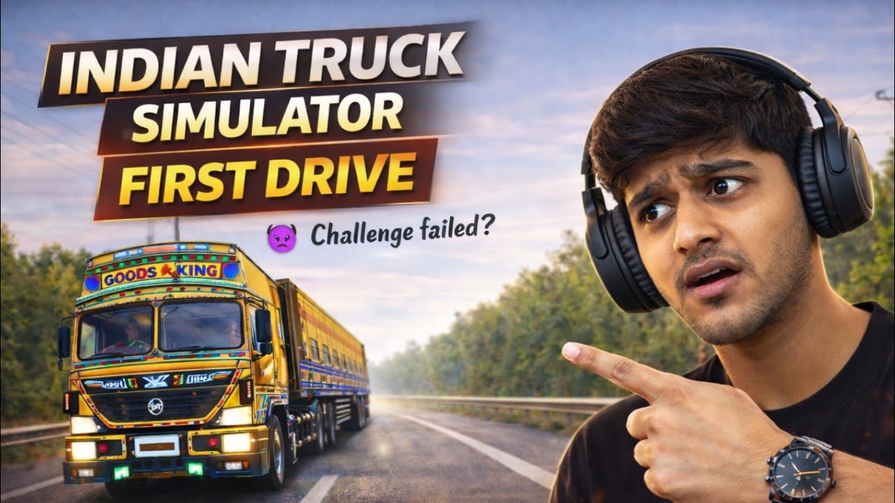 Indian Truck simulator 🚛 First drive 👿 | challenge failed?