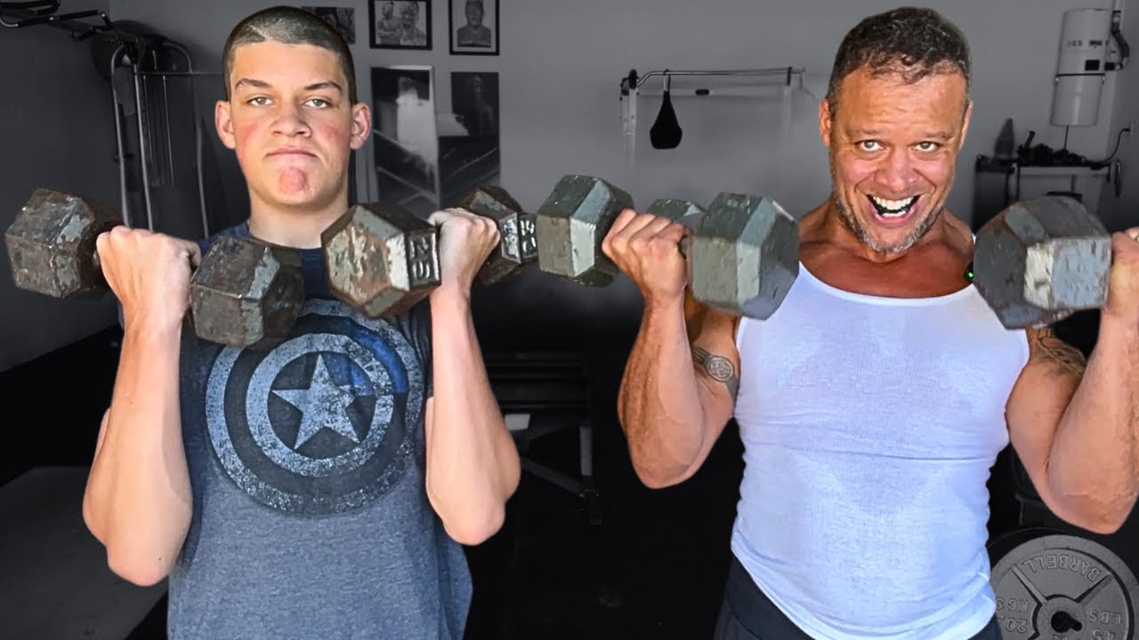Winter Gains Day 5 - Just a chill father and son workout
