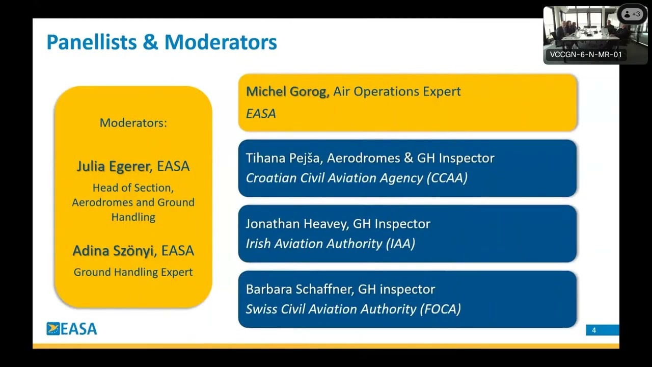 EASA's 4th Webinar on EU Ground Handling Regulations Implementation