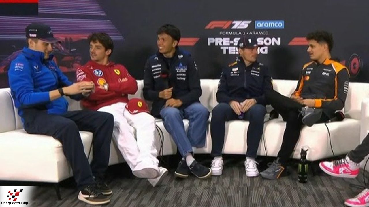 Pre-Season Testing Press Conference 2025 | Day 2 | Verstappen, Leclerc, Norris, Albon, Doohan