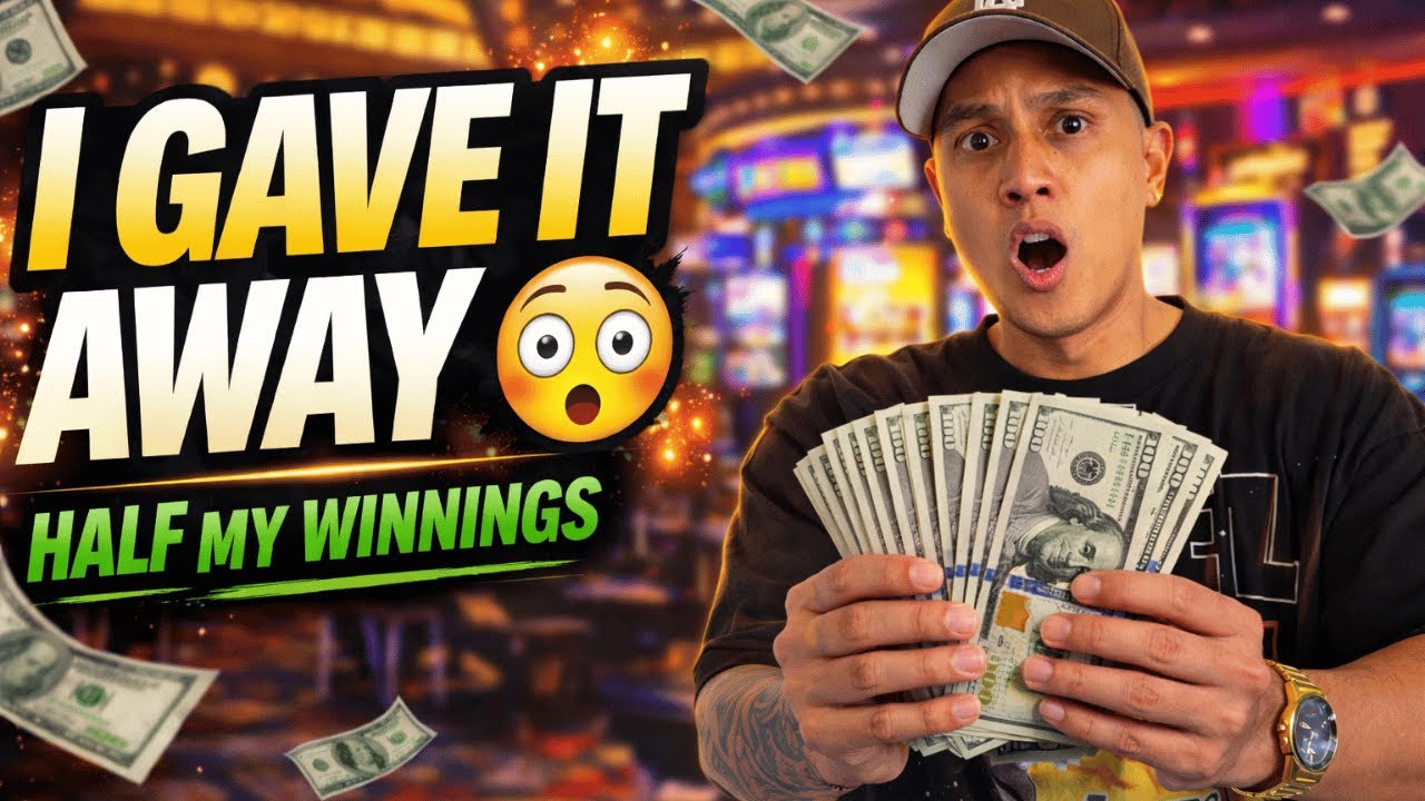 I Gave Away HALF My Casino Winnings to a Subscriber… 😳