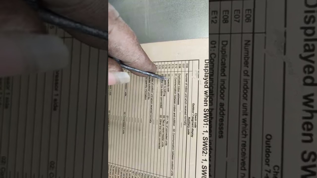 E16--00 Error solution Toshiba vrf Outdoor