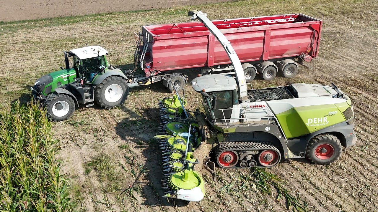 CLAAS JAGUAR 990TT измельчает кукурузу с помощью различных комбайнов / DEHR AGRARSERVICE / 4K
