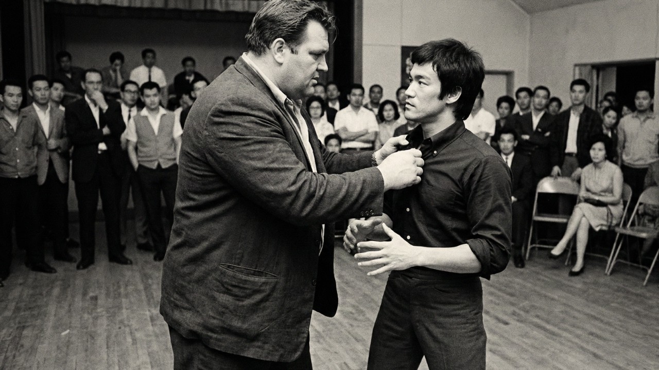 The Heavyweight Fighter ATTACKED Bruce Lee During a Demonstration — It Backfired Instantly