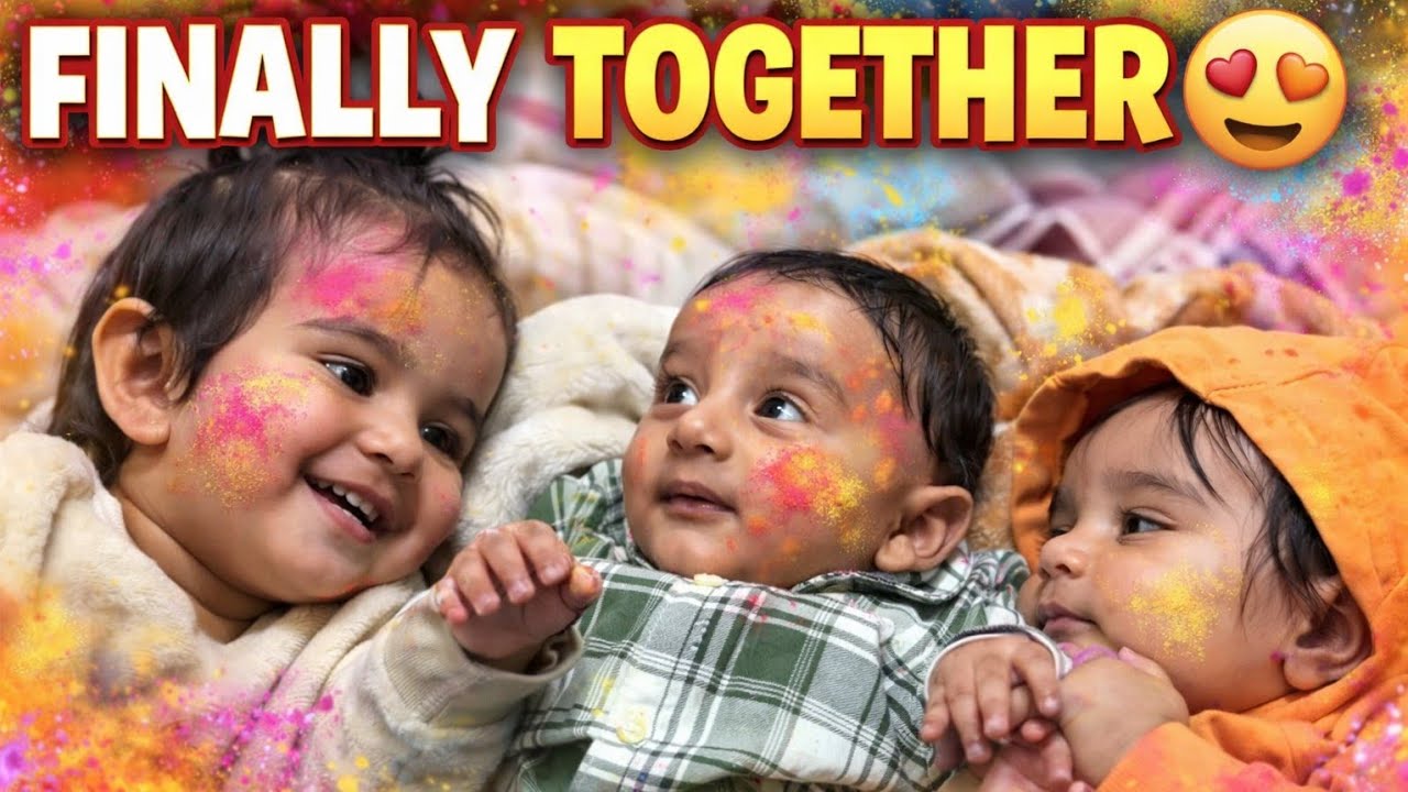 Holi Par Teeno Behen Bhai Ek Saath 😍🎨 | Ye Moment Bhool Nahi Paoge!”