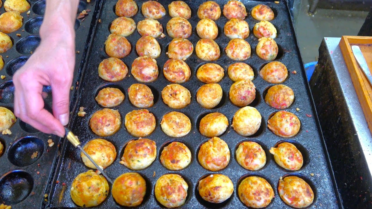 大阪のたこ焼き 明石焼　(あかし屋)　Japanese Takoyaki Akashiyaki Osaka Joto Midoribashi　大阪城东绿桥的美味街头小吃