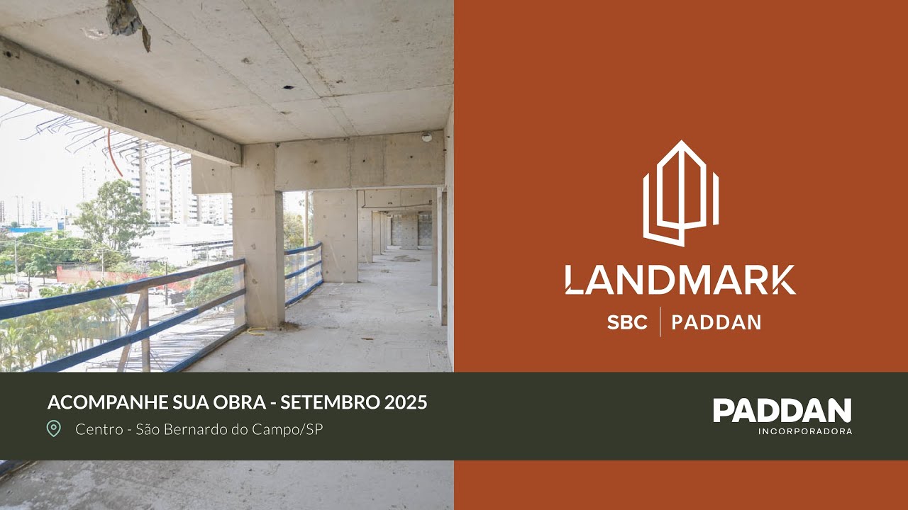 Landmark - Paddan - Setembro 2025 - Obras em Andamento - Apartamento - Centro de S&atilde;o Bernardo