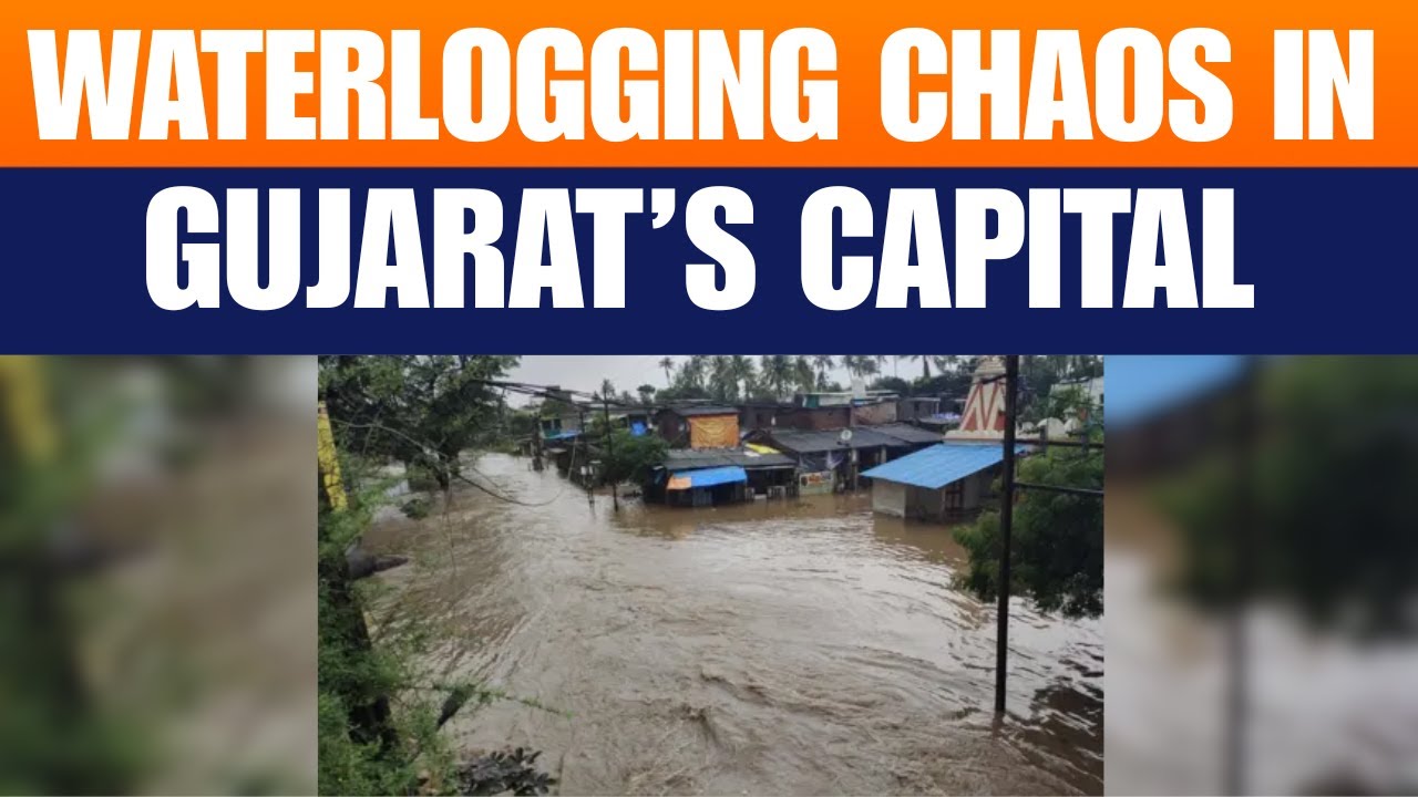 Gandhinagar, Gujarat | Heavy Rain Causes Waterlogging in Several Parts Of The City | News9