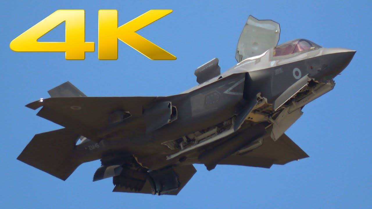 4K | Royal Air Force F-35 hovering and short take-off at RIAT 2018