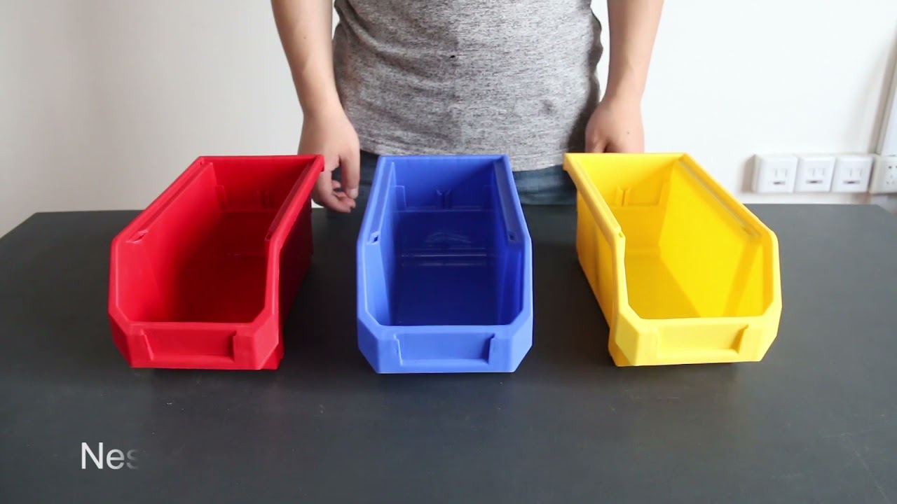 Stackable Plastic Shelf Bins Warehouse Storage Bin Shelves For Industrial Rack use