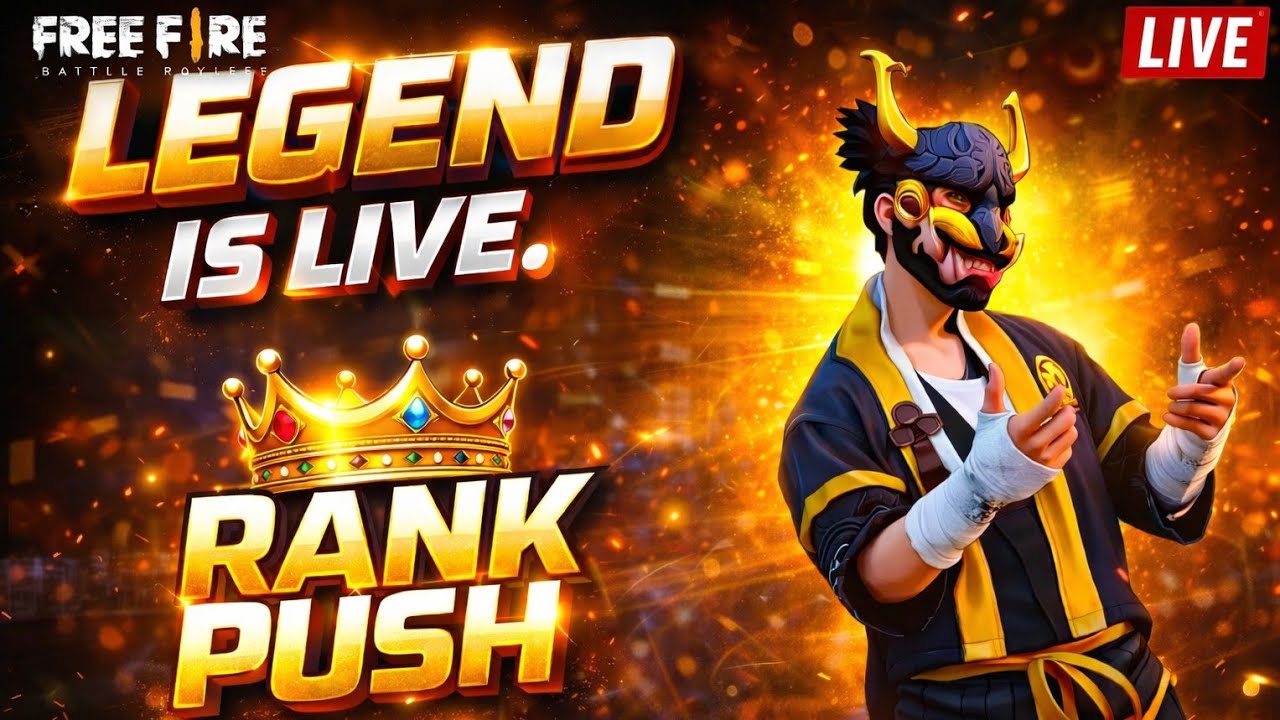 FREE FIRE LIVE WITH LEGEND AJAO RANK PUSH KAREN 💎🔴#legendgamerz #trending
