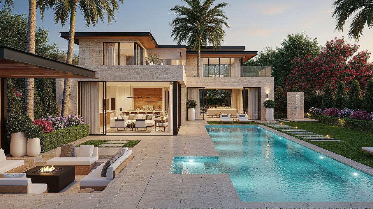 AI-Generated Modern Dream Home (4K Cinematic Tour) | Luxury Mansion with Infinity Pool