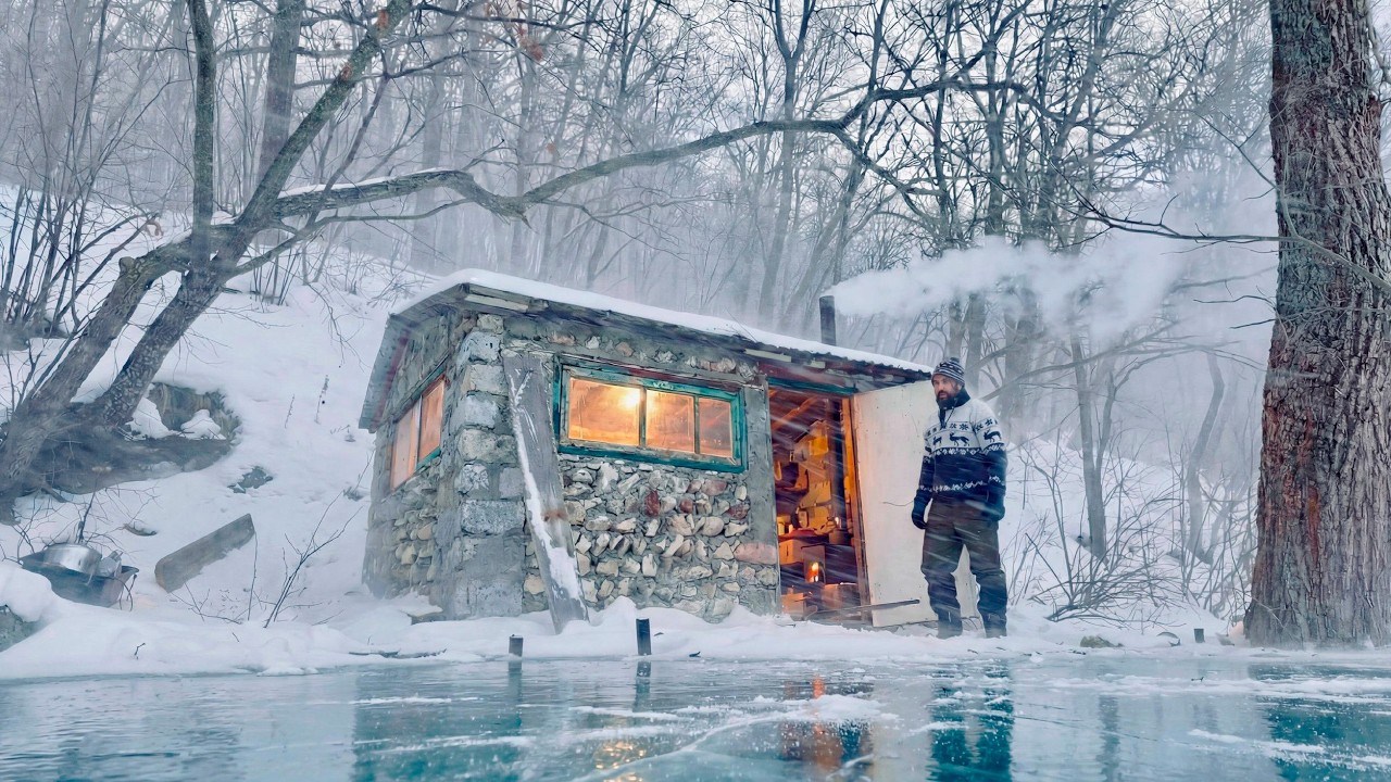 Stone House by the Frozen River Gets a Second Life | Alone in a Blizzard | Episode 2