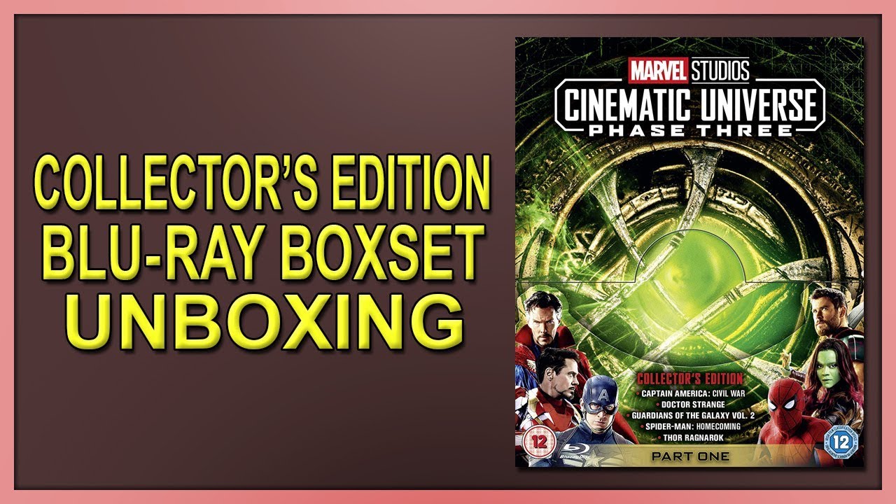 Marvel Studios Cinematic Universe: Phase Three Part One Collector's Edition Blu-ray Boxset Unboxing