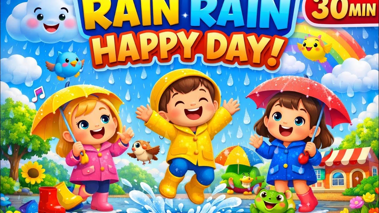 Rainy Day Fun for Kids! ☔ Rain Rain Happy Day Song | Educational Animation for Toddlers