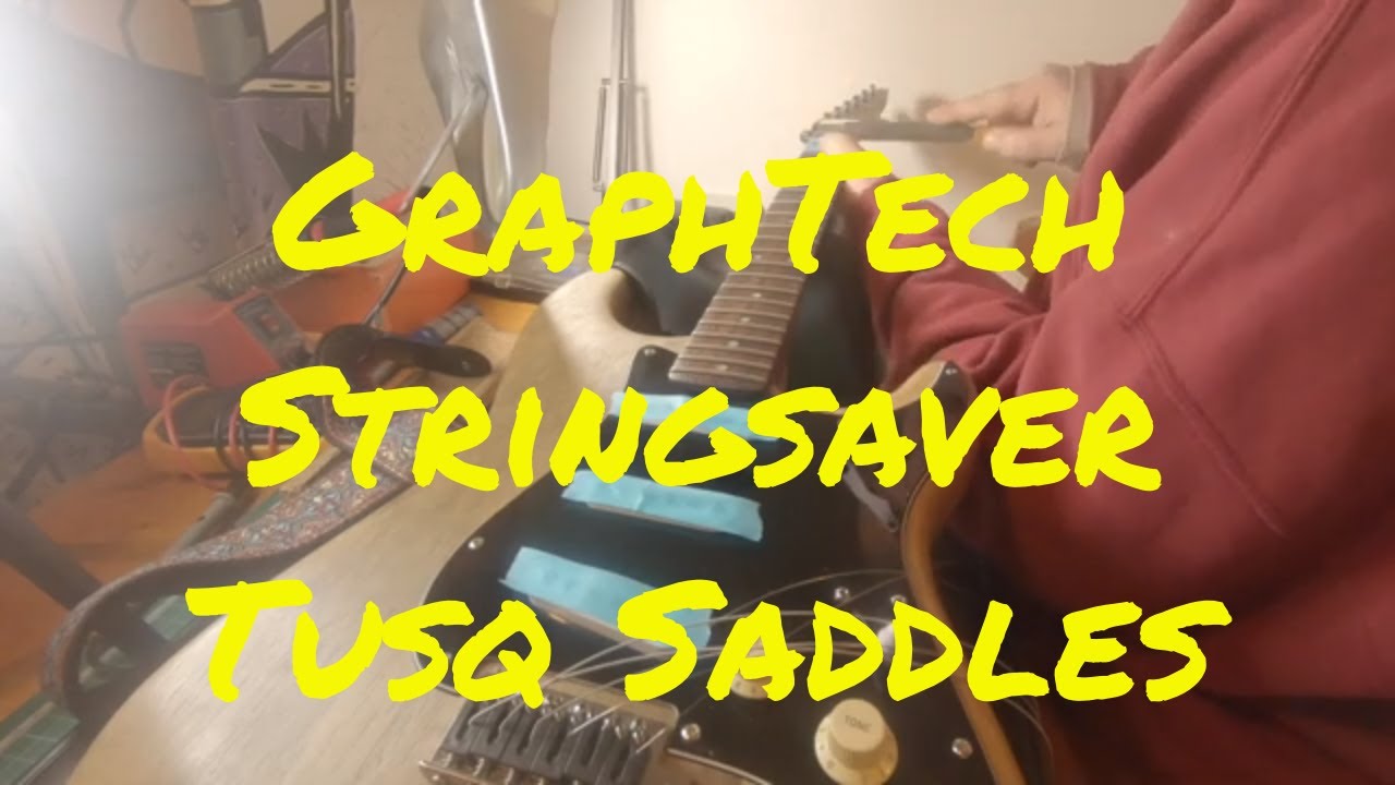 Installation & Review Of GraphTech Stringsaver Tusq Saddles (currently available at a great price)