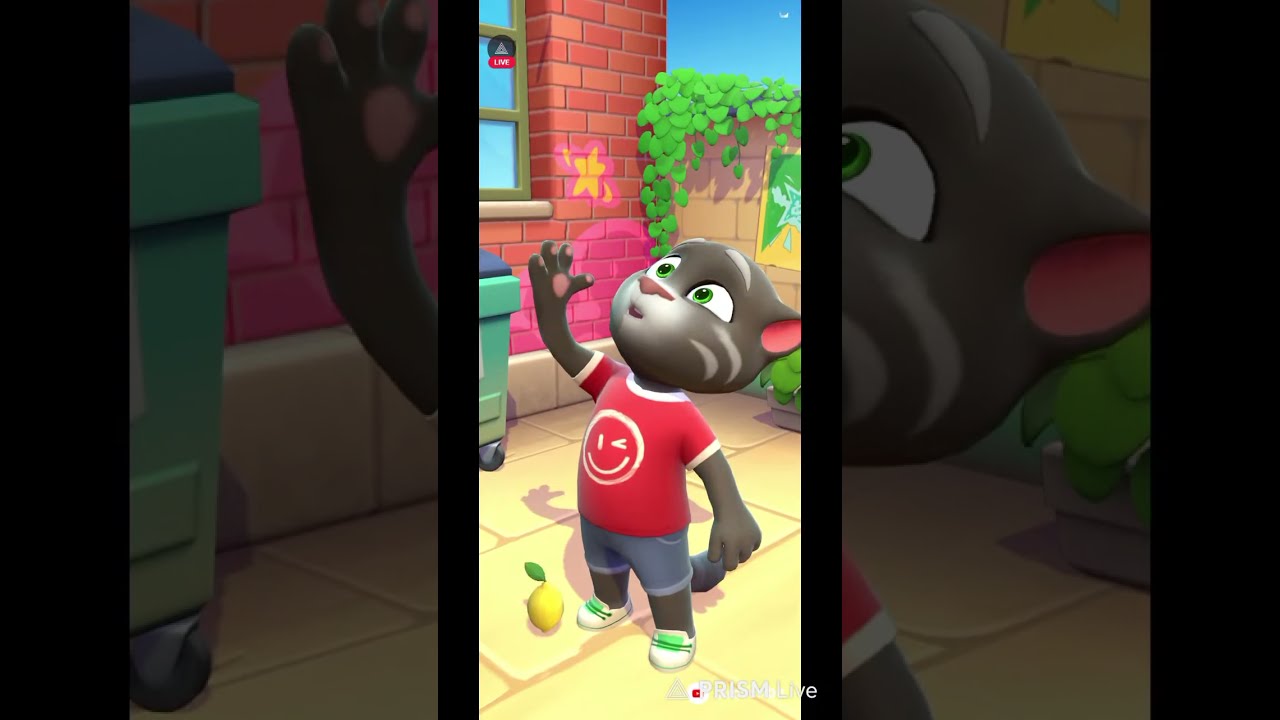 my talking Tom gussa reaction 😡😱.. #Live #shortfeed #gaming